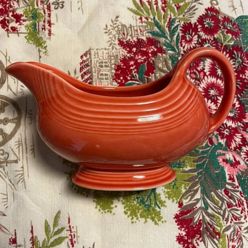 Fiestaware Retired Color Persimmon Gravy/Sauce Boat